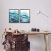 Stupell Industries Abstract Blue Wave Seascape Tranquil Ocean 2pc Framed Giclee Art Set - 2 of 4