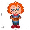 Gemmy Airblown Inflatable Chucky w/Banner Universal (WM), 5 ft Tall, Multi - 3 of 4