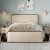 CAVINAS Heavy Duty Metal Queen Size Bed Frame with Under Bed Storage, Modern Platform Bed Frame with Curved Upholstered Headboard & Footboard - 4 of 4