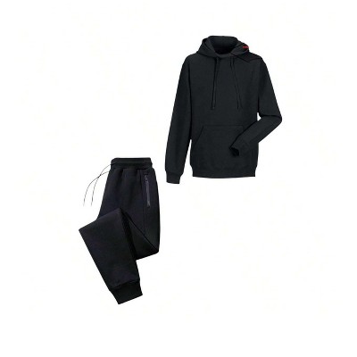 Mens 2 Piece Full Matching Ultra Soft Hoodie And Jogger Set Fleece