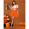 INSPIRE CHIC Women's Pleated A-Line Elastic Waist Mini Braces Suspender Skirt - 3 of 4