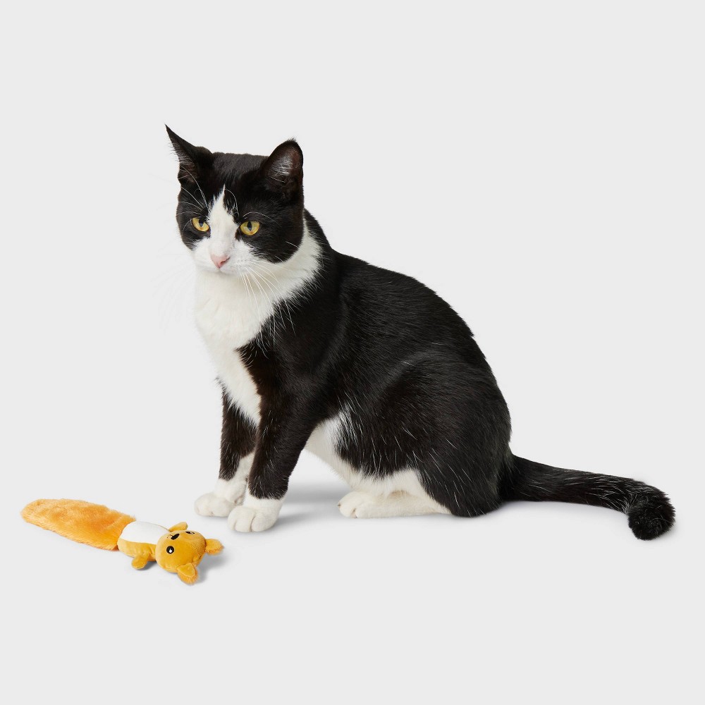 Sound Chip Plush Cat Toy - Yellow - Boots & Barkley™