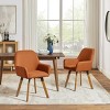 Art Leon Fabric Upholstered Swivel Dining Chair, Set of 2 - 2 of 4