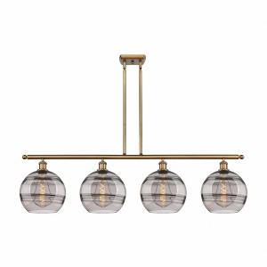 Rochester - 4 Light Stem Hung Island In Industrial Style-12.13 Inches Tall and 48.25 Inches Wide - 1 of 1