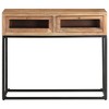 vidaXL Console Table Natural brown Solid Acacia Wood 35.4 x 13.8 x 29.9 in - 2 of 2