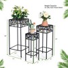 Costway Set of 3 Metal Plant Stand Flower Pot Holder Rack w/Colorful Ceramic Beads - 4 of 4