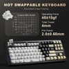 MaseiKar YZ87 Gasket Mechanical Keyboard,TKL Wireless Hot Swappable with 5-Layer Padding, BT5.0/2.4G/USB-C NKRO RGB Backlit(Black, Milk Switch) - 4 of 4