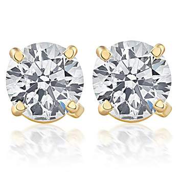 Pompeii3 Screw Back 1 Ct T.W. Genuine Diamond Studs Available in 14k White or Yellow Gold