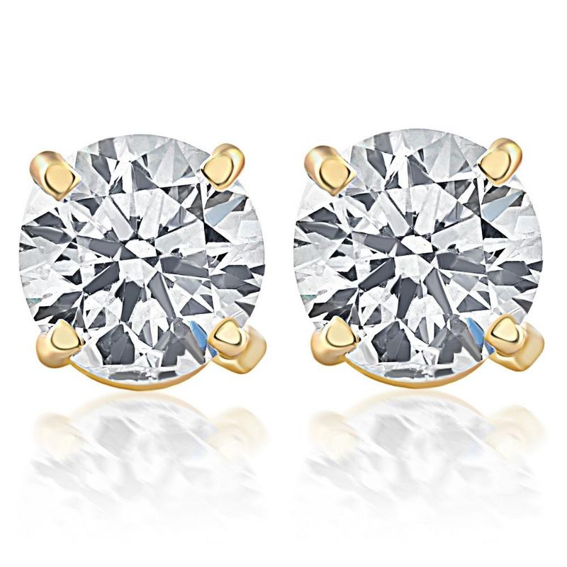 Pompeii3 Screw Back 1 Ct T.W. Genuine Diamond Studs Available in 14k White or Yellow Gold, 1 of 6