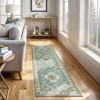 Lahome Medallion Floral Hallway Area Rug–Soft Low Pile Washable Non-Slip Carpet for Kitchen,Bedroom, Living Room,or Dining Room - 4 of 4