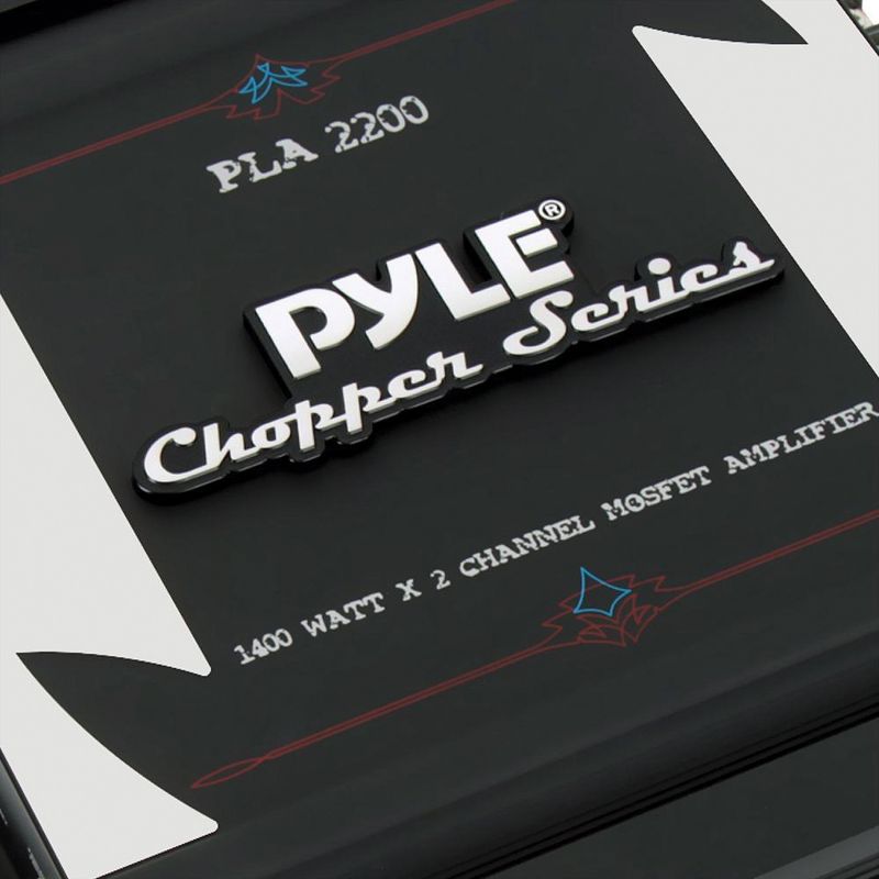 Pyle® Chopper Series PLA2200 1,400-Watt-Max 2-Channel Bridgeable Class AB Amp, 2 of 9