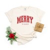 Simply Sage Market Merry Vibes Varsity Thick Outline Garment Dyed Tee - 3 of 4