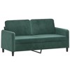 vidaXL 2-Seater Sofa Dark Green 55.1 in. Velvet - 2 of 4