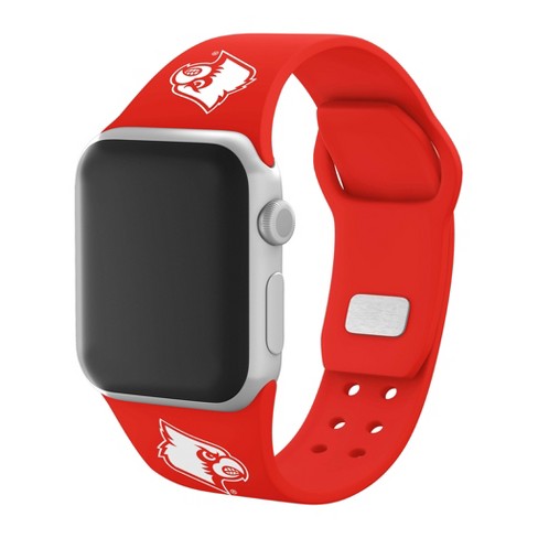 Ncaa Louisville Cardinals Apple Watch Compatible Leather Band 42/44/45mm -  Black : Target