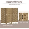 Aghana Digitals 4-Panel Folding Privacy Screen: Natural Woven Fiber Room Divider with Poplar Frame - 4 of 4