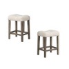 Best Master Furniture,Vitaliya Linen Counter Height Stools, Set of 2 - 3 of 3