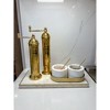 Classic Touch Marble Salt and Pepper Set with Gold Base and Spoons - 2 of 2
