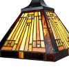 Chloe Lighting Innes Mission Tiffany-Style Blackish Bronze 1 Light Mini Pendant 8" Wide - 3 of 4