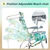 FURNIinspire Outdoor Portable Chair Adjustable Back and Extra Storage for Comfort and Relaxation, Lemon, 24.8"*27.56"*38.89" - 4 of 4