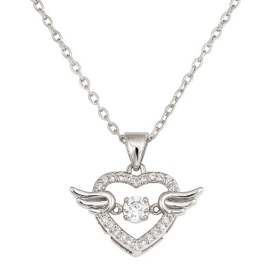 Women's Silver Titanium Steel Pendant Necklace with Cross Chain
