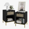 Aheaplus Rattan Nightstands with Drawers - 2 of 4