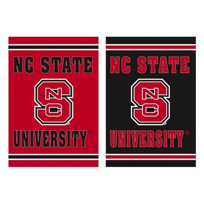 Evergreen Garden Flag Embossed Suede, North Carolina State University Double Sided Indoor Outdoor Decor 18" x 12.5"