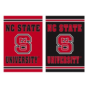 Evergreen Garden Flag Embossed Suede, North Carolina State University Double Sided Indoor Outdoor Decor 18" x 12.5" - 1 of 1