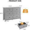 6 Chest of Drawer Dresser, Modern and Stylish Dresser, Deep Drawers and Nickel Round Handle, Wood Organizer Dresser with Ample Storage - 2 of 4
