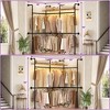 Besiost Industrial Pipe Clothing Rack, Reversible 118.3'' Clothes Rack for Hanging Clothes - 3 of 4
