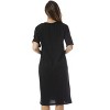 Just Love Womens Nightgown - Short Sleeve Henley Oversized Sleepwear Gown - 3 of 3