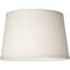 Springcrest Set of 2 White Small Hardback Drum Lamp Shades 10" Top x 12" Bottom x 8" High (Spider) Replacement with Harp and Finial - 3 of 4