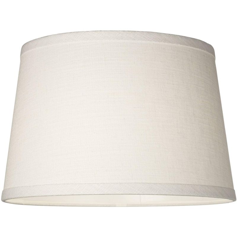 Springcrest Set of 2 White Small Hardback Drum Lamp Shades 10" Top x 12" Bottom x 8" High (Spider) Replacement with Harp and Finial, 4 of 9