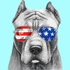 Women's Design By Humans American Pitbull With Sunglasses By Racerback Tank Top - 2 of 2
