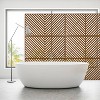 Grungis 76" H×48" W Freestanding Privacy Fence with Diagonal Striped Herringbone Shape,Outdoor Privacy Screen for Balcony,Patio,Garden - 4 of 4