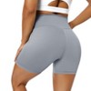 Coolmee Women's Biker Shorts Workout Gym Shorts High Waist Tummy Control Hidden Scrunch Running Yoga - 4 of 4
