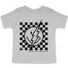 The Juniper Shop SmileyWorld Checkered Lightning Distressed Toddler Short Sleeve Tee - 2 of 4