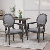 Set of 2 Judith French Country Wood Upholstered Dining Chairs - Christopher Knight Home - 2 of 4