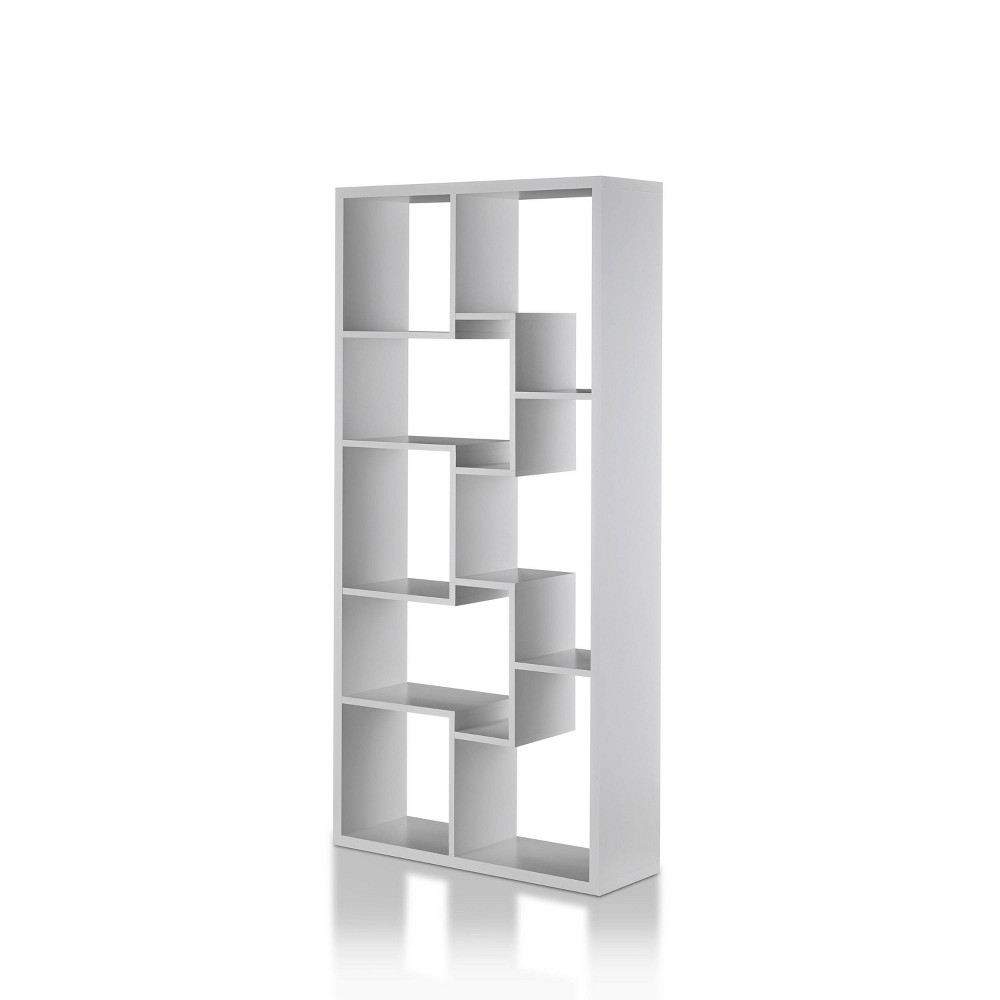 Photos - Wall Shelf 73.3" Sinekar Versatile Fit Bookcase White - miBasics