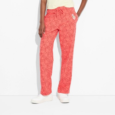 Women's Strawberry Shortcake Graphic Lounge Pants - Red