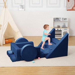 14 Piece Soft Modular Kids Play Couch for Boys and Girls - 1 of 4