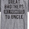 Men's - Instant Message - Great Brothers Get Promoted to Uncle Short Sleeve Graphic T-Shirt - 2 of 4