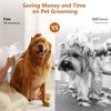 Pet Hair Clipper Set, Multifunctional Cat and Dog Hair Clipper, 5 Pieces Professional Pet Grooming Tools, with 2L Hair Storage, White + Orange - 2 of 4