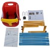 48.03"Baby Toddler Indoor/Outdoor Metal Swing Set with Safety Belt for Backyard,Multicolor - 4 of 4