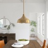 Dewdrop Modern Gold Pendant Light, Single Dome Hanging Ceiling Light Fixture for Kitchen Island Dining Room Bedroom - 3 of 4