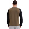 INSPIRE CHIC Men's Long Sleeve Tops Color Block Casual Raglan T-Shirt - 3 of 4