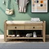 39''L Entry Bench with Storage, Shoes Bench with Padded Cushion Carrying Capacity 220Lbs - 3 of 4