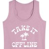 Women's - Instant Message - Take it Offline Graphic Racerback Tank - 2 of 4