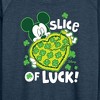 Women's - Disney - Slice Of Luck Lightweight French Terry Wide Neck Long Sleeve Shirt - 2 of 4