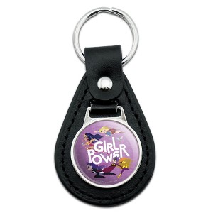 DC Super Hero Girls Girl Power Black Leather Keychain - 1 of 4