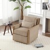GDFStudio Tim Modern Corduroy Upholstered 360° Swivel Accent Chair with Two Pillows - 2 of 4